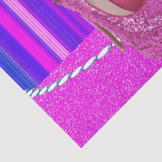 Weefselpapier kleurige Stripes Roze Heels Tissuepapier (Detail)