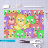 Weefselpapier, kleurrijke teddyberen tissuepapier (Craft)