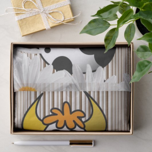 Weefselpapier Koe bruine streep Tissuepapier (Geschenk)