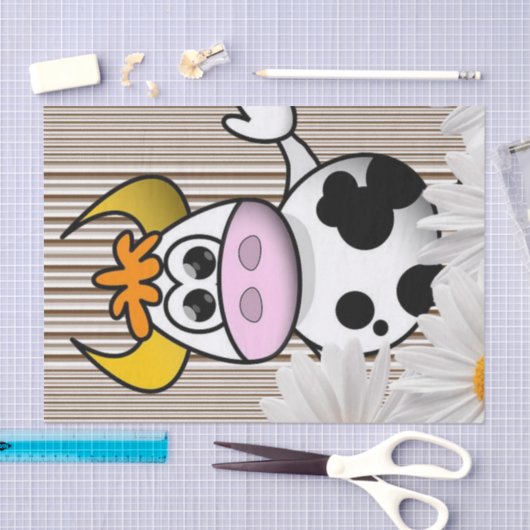 Weefselpapier Koe bruine streep Tissuepapier (Craft)