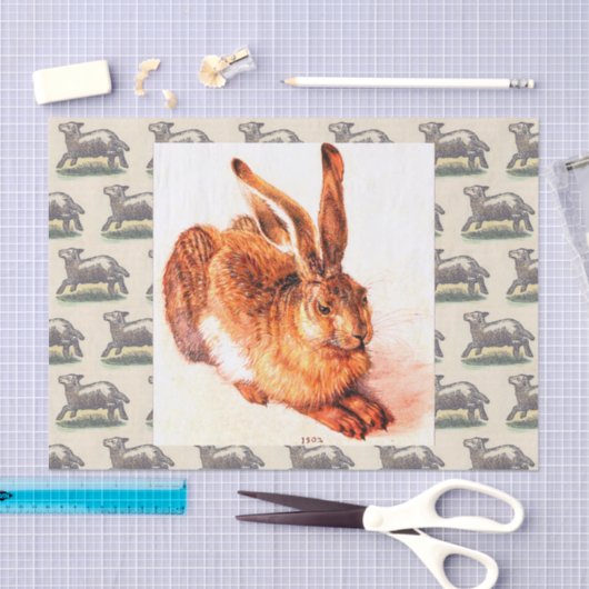 Weefselpapier - LAMB ALBRECHT DURER RABBIT Tissuepapier (Craft)