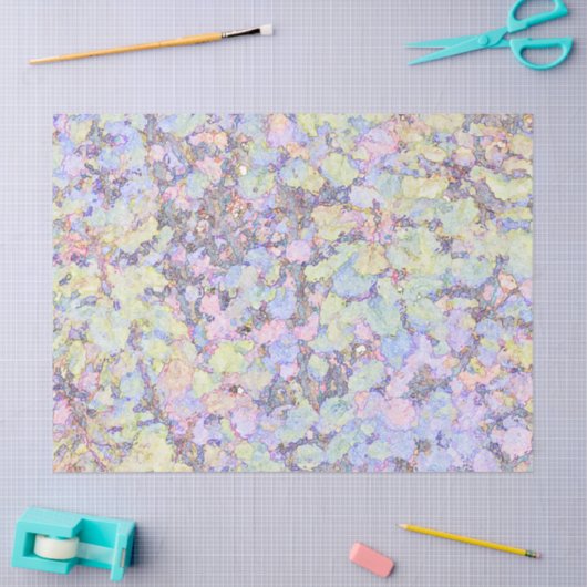 WEEFSELPAPIER/LAVENDEL, ROZE, BLAUW, GROEN, GEEL TISSUEPAPIER (Craft)