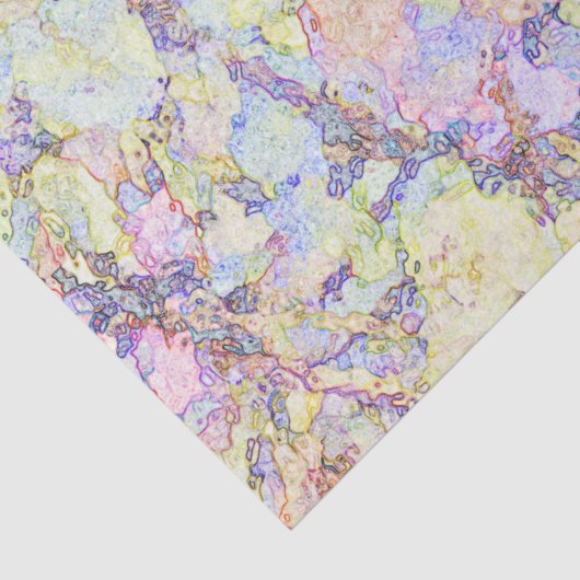 WEEFSELPAPIER/LAVENDEL, ROZE, BLAUW, GROEN, GEEL TISSUEPAPIER (Detail)