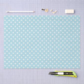Weefselpapier/lichte blauwe pokkendots tissuepapier (Craft)
