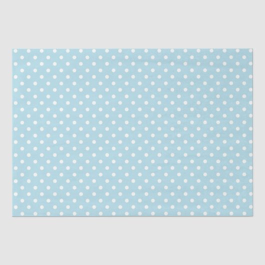 Weefselpapier/lichte blauwe pokkendots tissuepapier (Voorkant)