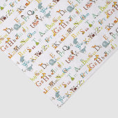 Weefselpapier - loskoppeling - kleurrijk alfabet tissuepapier (Detail)