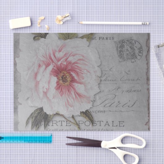 Weefselpapier - loskoppeling naar Frans Shabby Chi Tissuepapier (Craft)