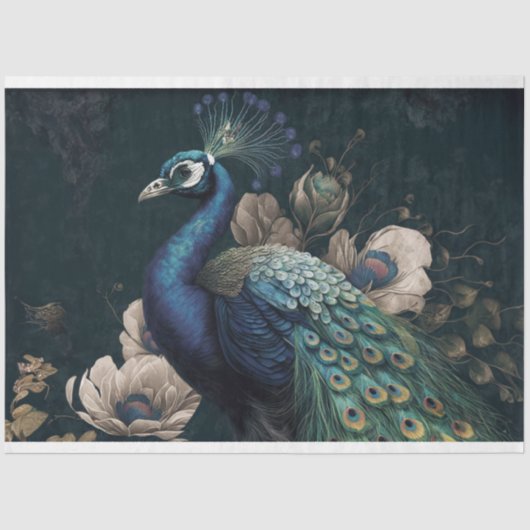 Weefselpapier - Majestic Peacock Tissuepapier (Voorkant)