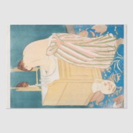 WEEFSELPAPIER : MARY CASSATT : VROUW BATHERT TISSUEPAPIER
