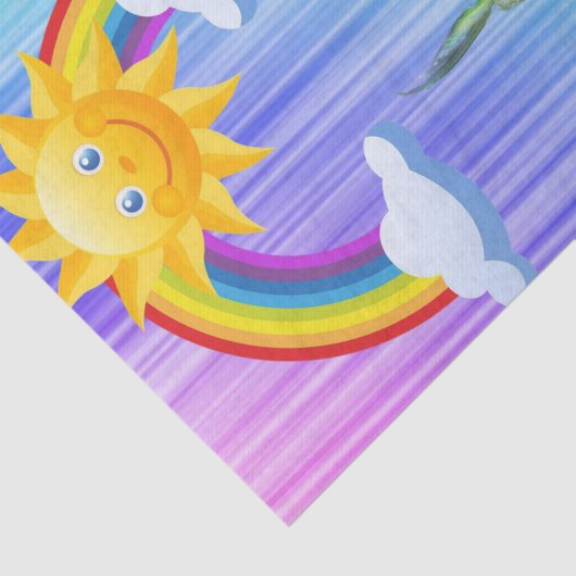 Weefselpapier — Melkhoudende regenboog Tissuepapier (Detail)