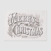 WEEFSELPAPIER : MERRY CHRISTMAS ILLUSTRATION