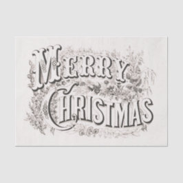 WEEFSELPAPIER : MERRY CHRISTMAS ILLUSTRATION TISSUEPAPIER