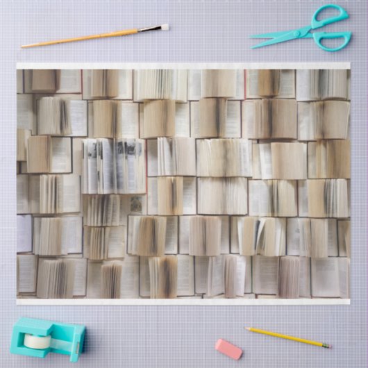 Weefselpapier met achtergrond open boek tissuepapier (Craft)