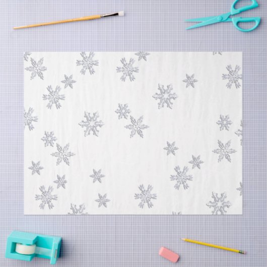 Weefselpapier met achtergrondsnowflake tissuepapier (Craft)