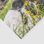 Weefselpapier met Afbeelding kalf in bloemen Tissuepapier (Detail)