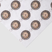 Weefselpapier met Afbeelding van de oude poot Tissuepapier (Detail)