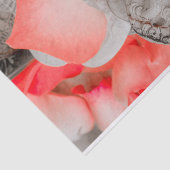 Weefselpapier met Afbeelding van hart- en Rozen pe Tissuepapier (Detail)