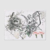 WEEFSELPAPIER MET ANGEL EN VOGELS TISSUEPAPIER (Voorkant)