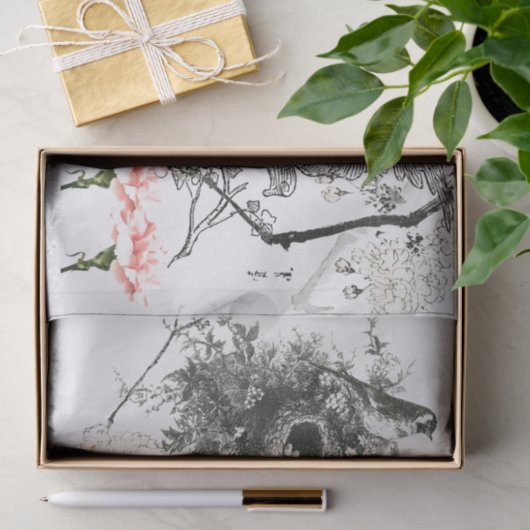 WEEFSELPAPIER MET ANGEL EN VOGELS TISSUEPAPIER (Geschenk)