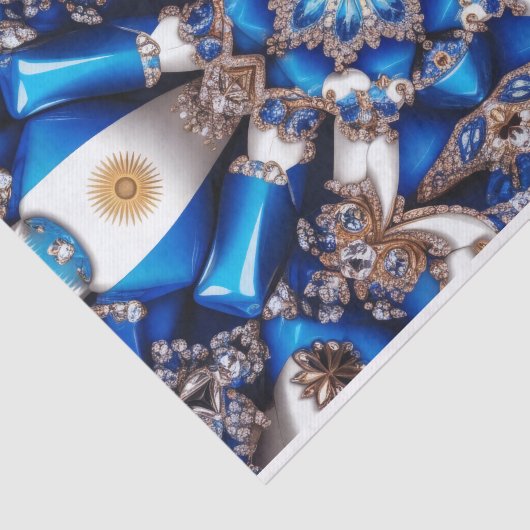 Weefselpapier met Argentijnse kleuren Tissuepapier (Detail)