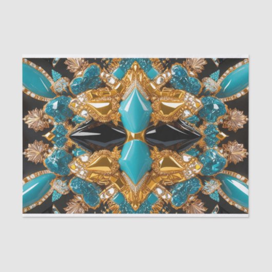 Weefselpapier met Bahamas kleuren ontwerp Tissuepapier (Voorkant)