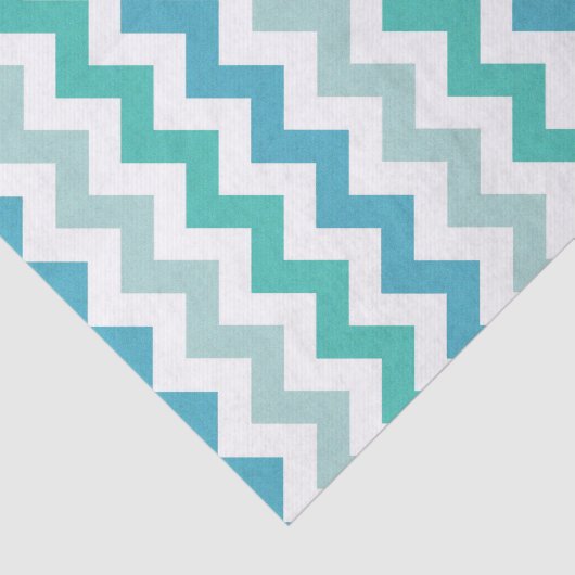 Weefselpapier met blauw Chevron Pattern Tissuepapier (Detail)