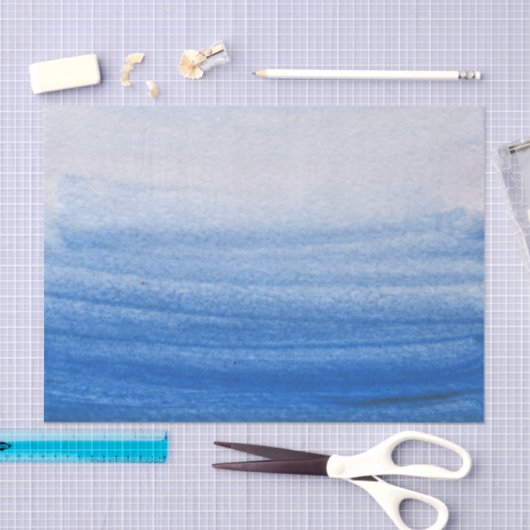 Weefselpapier met blauwe en witte Waterverf Tissuepapier (Craft)
