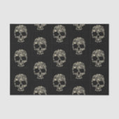 Weefselpapier met Bloemschedel Tissuepapier (Voorkant)