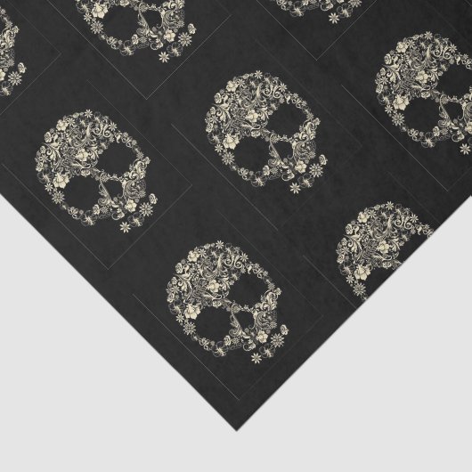 Weefselpapier met Bloemschedel Tissuepapier (Detail)