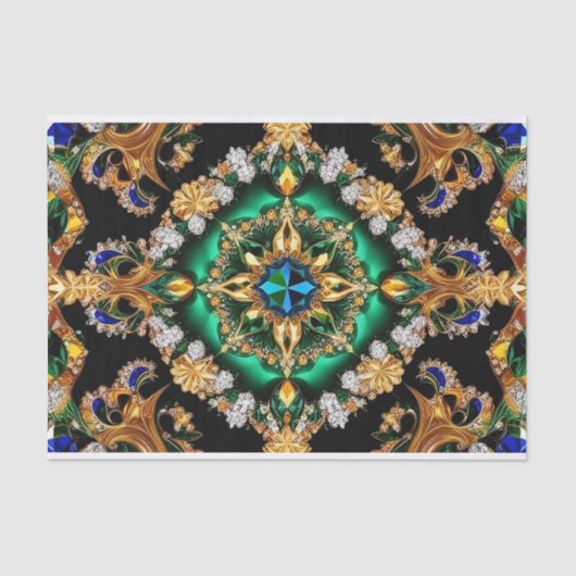 Weefselpapier met Braziliaanse kleuren ontwerp Tissuepapier (Voorkant)