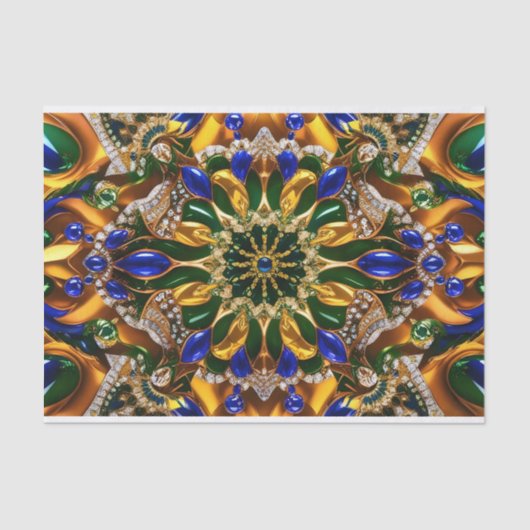 Weefselpapier met Brazilië kleuren ontwerp Tissuepapier (Voorkant)