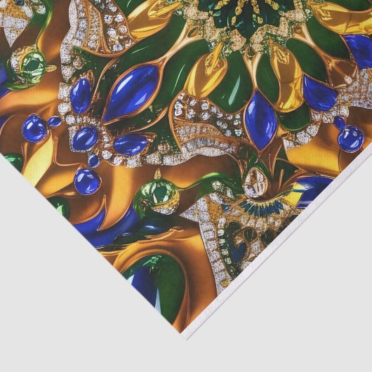 Weefselpapier met Brazilië kleuren ontwerp Tissuepapier (Detail)