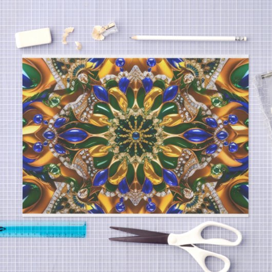 Weefselpapier met Brazilië kleuren ontwerp Tissuepapier (Craft)