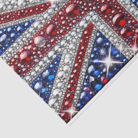 Weefselpapier met Britse kleuren ontwerp Tissuepapier (Detail)