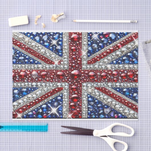Weefselpapier met Britse kleuren ontwerp Tissuepapier (Craft)