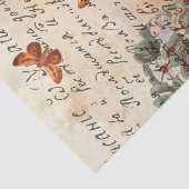 Weefselpapier met bruine vlinder tissuepapier (Detail)