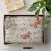 Weefselpapier met bruine vlinder tissuepapier (Geschenk)