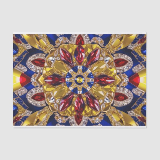 Weefselpapier met Colombia kleuren ontwerp Tissuepapier (Voorkant)