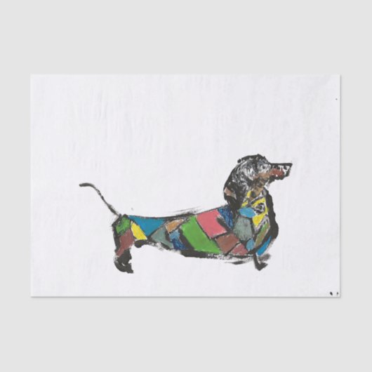 Weefselpapier met Dachshund Tissuepapier (Voorkant)