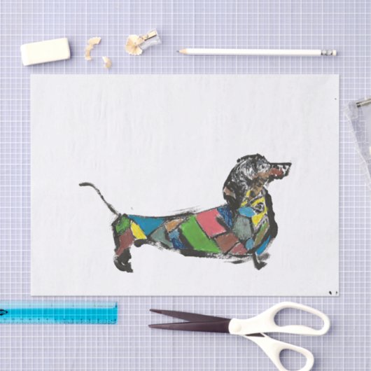 Weefselpapier met Dachshund Tissuepapier (Craft)