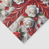 Weefselpapier met Engels Rozen ontwerp Tissuepapier (Detail)