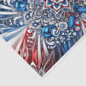 Weefselpapier met Franse kleuren ontwerp Tissuepapier (Detail)