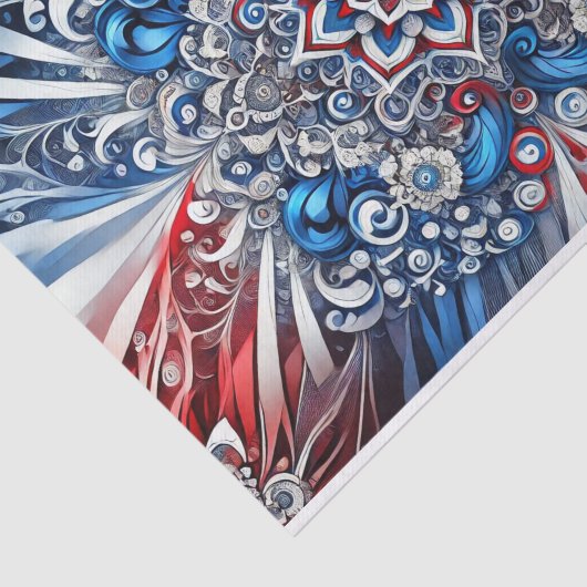 Weefselpapier met Franse kleuren ontwerp Tissuepapier (Detail)