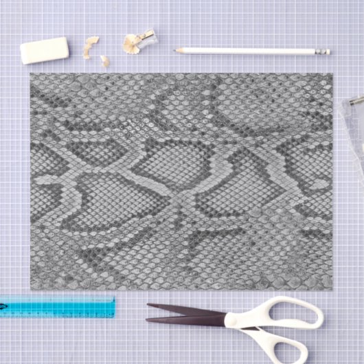 Weefselpapier met grijs snakeskin-patroon tissuepapier (Craft)