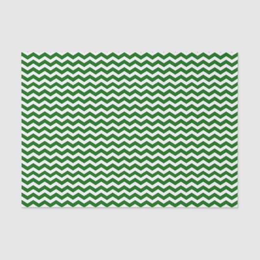 Weefselpapier met groen en wit Chevron Pattern Tissuepapier (Voorkant)