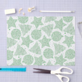 Weefselpapier met groen en wit kerstpatroon tissuepapier (Craft)