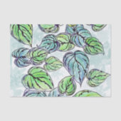 Weefselpapier met groene bladeren tissuepapier (Voorkant)