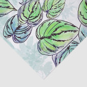 Weefselpapier met groene bladeren tissuepapier (Detail)