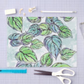 Weefselpapier met groene bladeren tissuepapier (Craft)