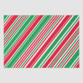 Weefselpapier met groene rode witte streep tissuepapier (Voorkant)